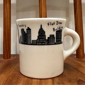 Homer Laughlin China New York Skyline Mug Cup Twin Towers Woolworth Flat Iron